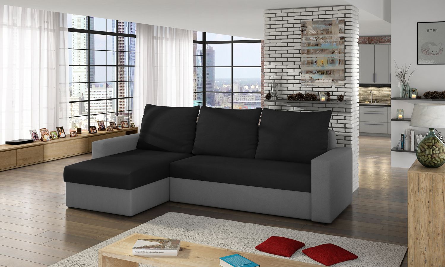 Corner Sleeper Sofa Pitlochry 7 | size: Width: 237cm, Height: 90cm, Depth: 57cm | color: Alova | image: 1 | variant: 1016818