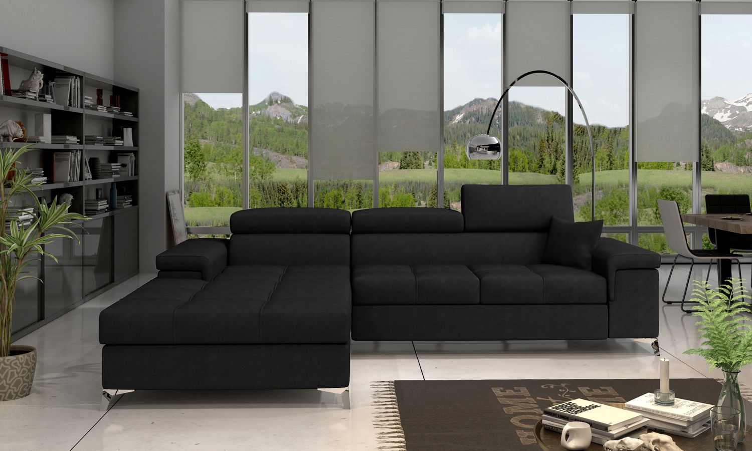 Corner Sleeper Sofa Ricardo | size: Width: 281cm, Height: 88cm, Depth: 205cm | color: Kronos | image: 1 | variant: 1001734