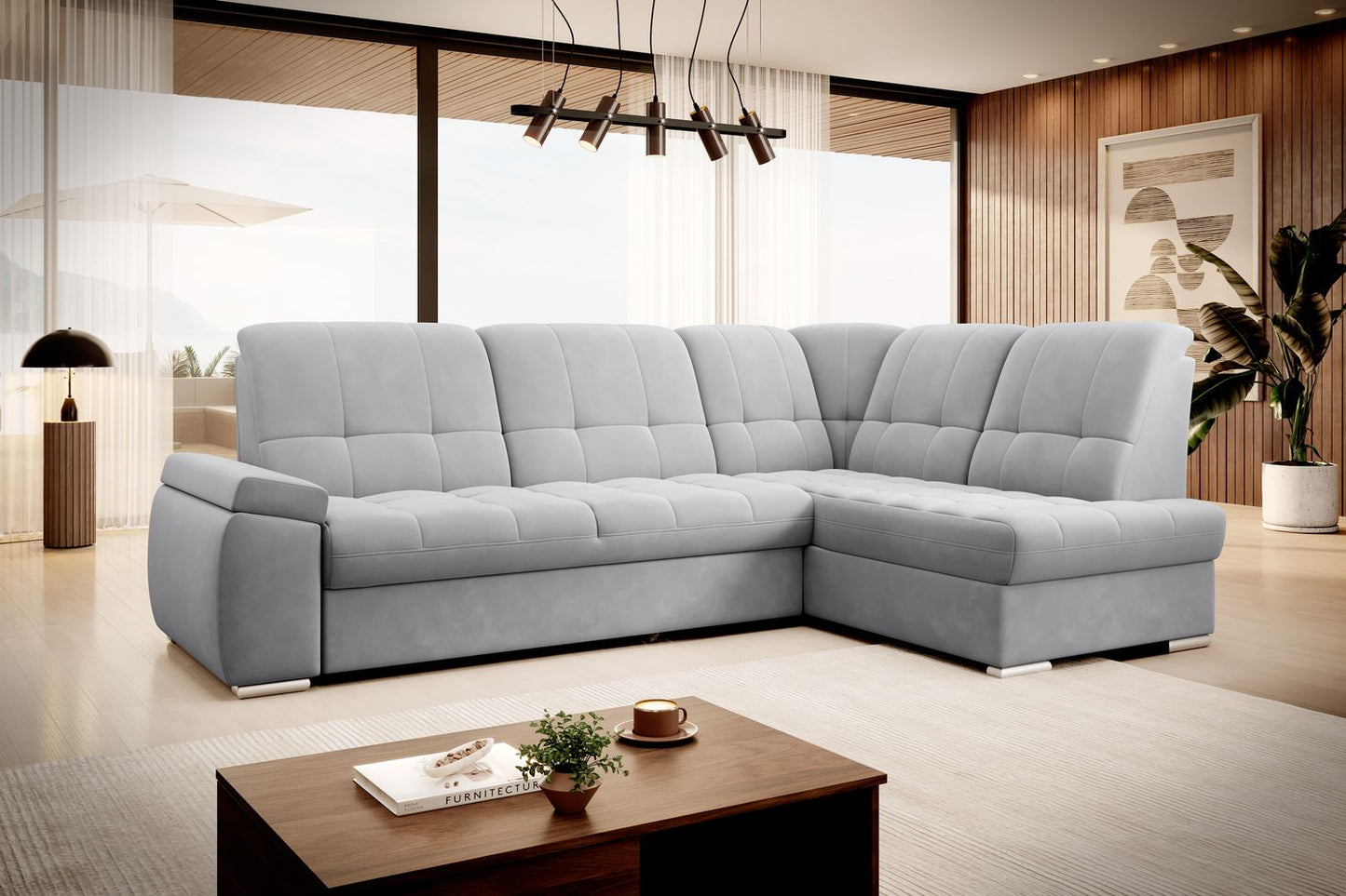 Corner Sleeper Sofa Sado 46 | size: Width: 272cm, Height: 95cm, Depth: 192cm | color: Sola | image: 1 | variant: 1015234