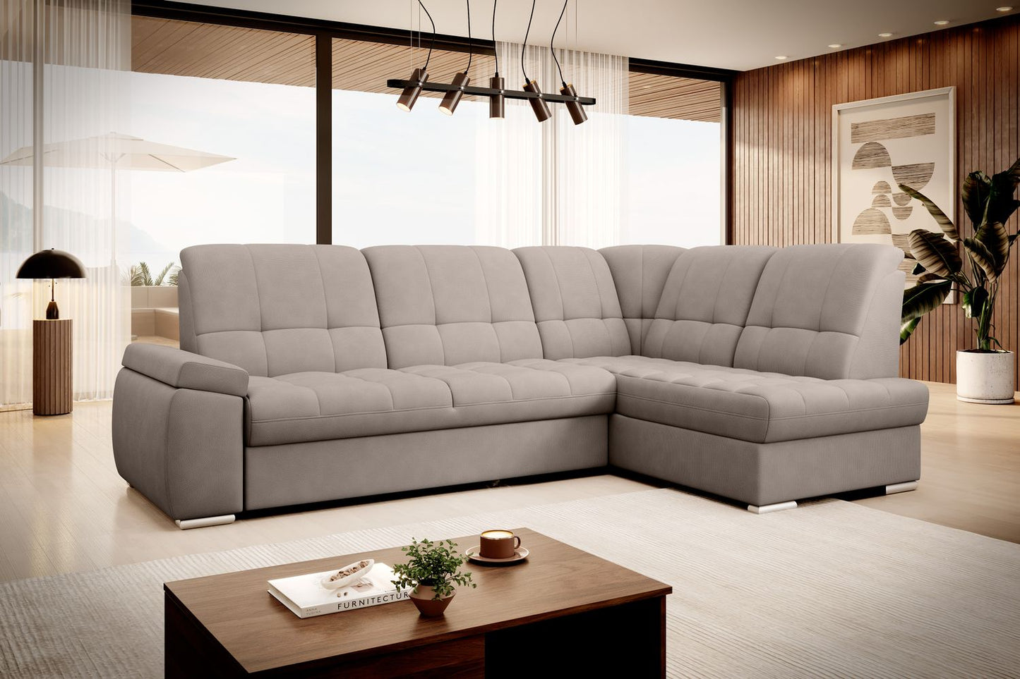 Corner Sleeper Sofa Sado 55 | size: Width: 272cm, Height: 95cm, Depth: 192cm | color: Poco | image: 1 | variant: 1015243