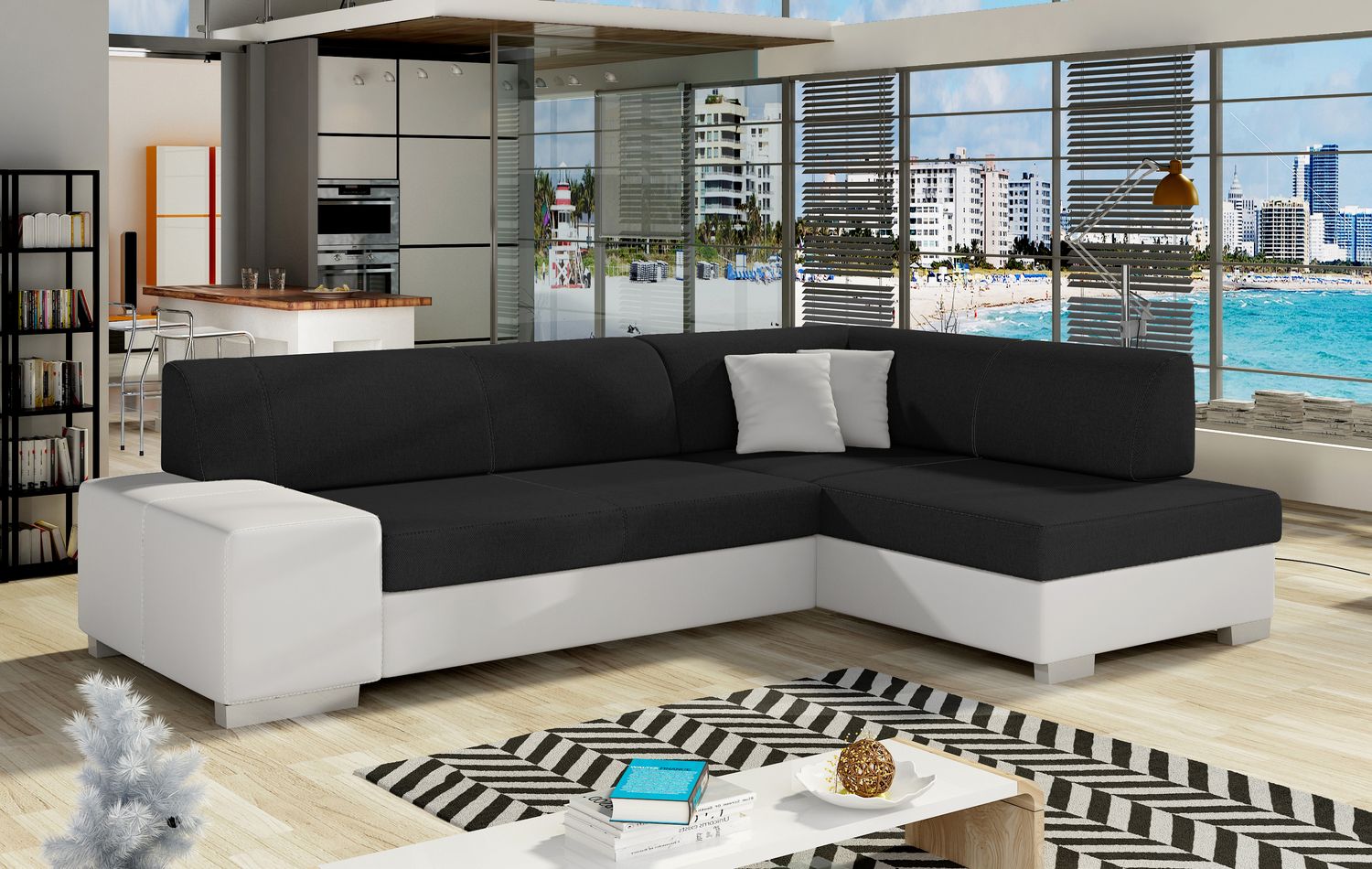 Corner Sleeper Sofa Salisbury 16 | size: Width: 268cm, Height: 73cm, Depth: 167cm | color: Sawana/Soft | image: 1 | variant: 1016619