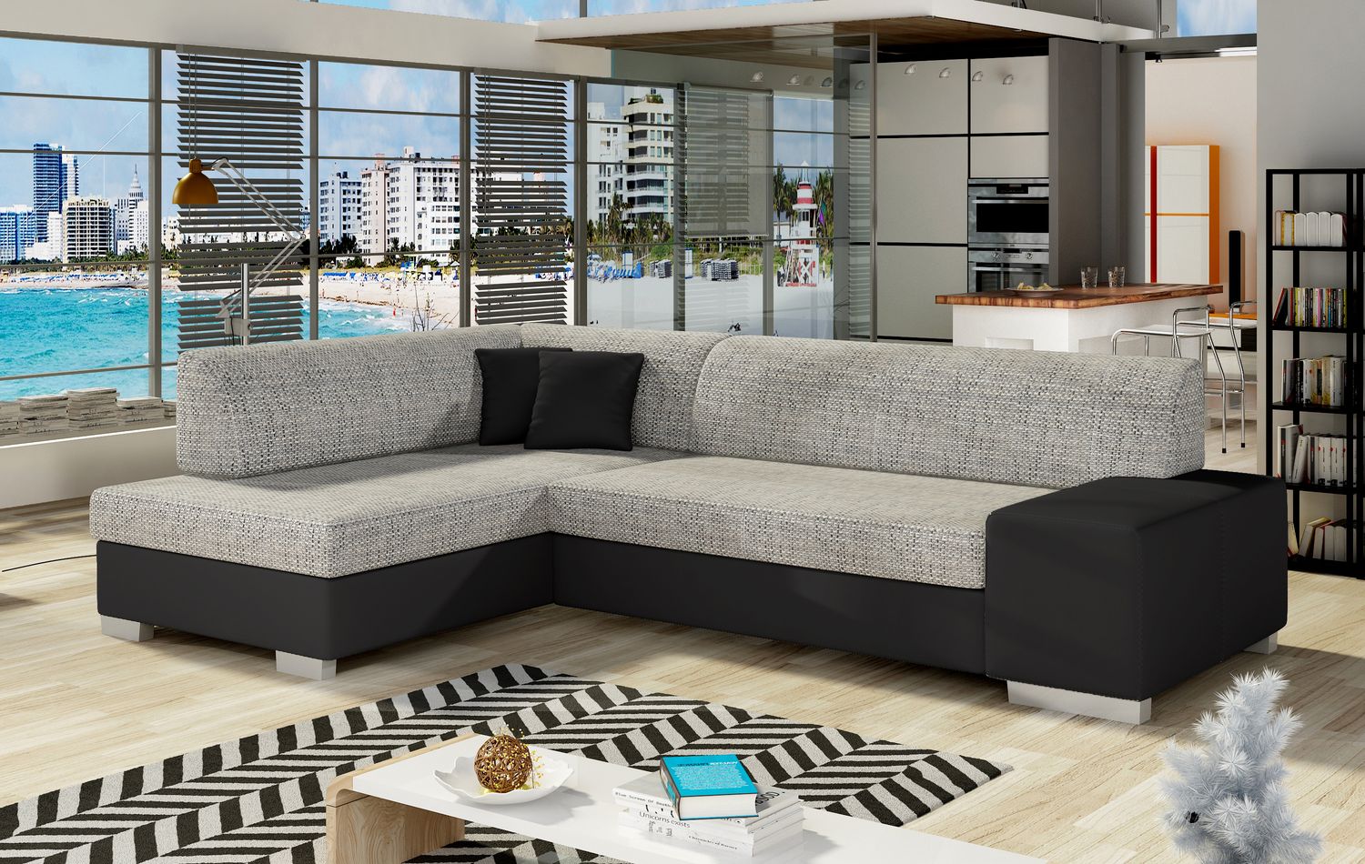 Corner Sleeper Sofa Salisbury 6 | size: Width: 268cm, Height: 73cm, Depth: 167cm | color: Berlin/Soft | image: 1 | variant: 1016609