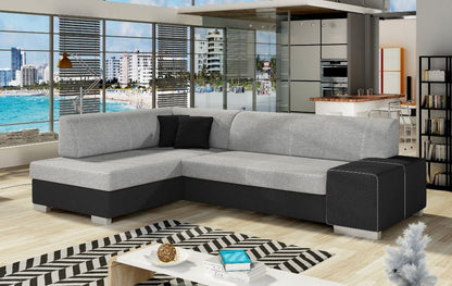 Corner Sleeper Sofa Salisbury | size: Width: 268cm, Height: 73cm, Depth: 167cm | color: Black/Grey | image: 0 | variant: 1008859