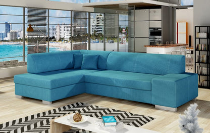 Corner Sleeper Sofa Salisbury | size: Width: 268cm, Height: 73cm, Depth: 167cm | color: Blue | image: 0 | variant: 1008861