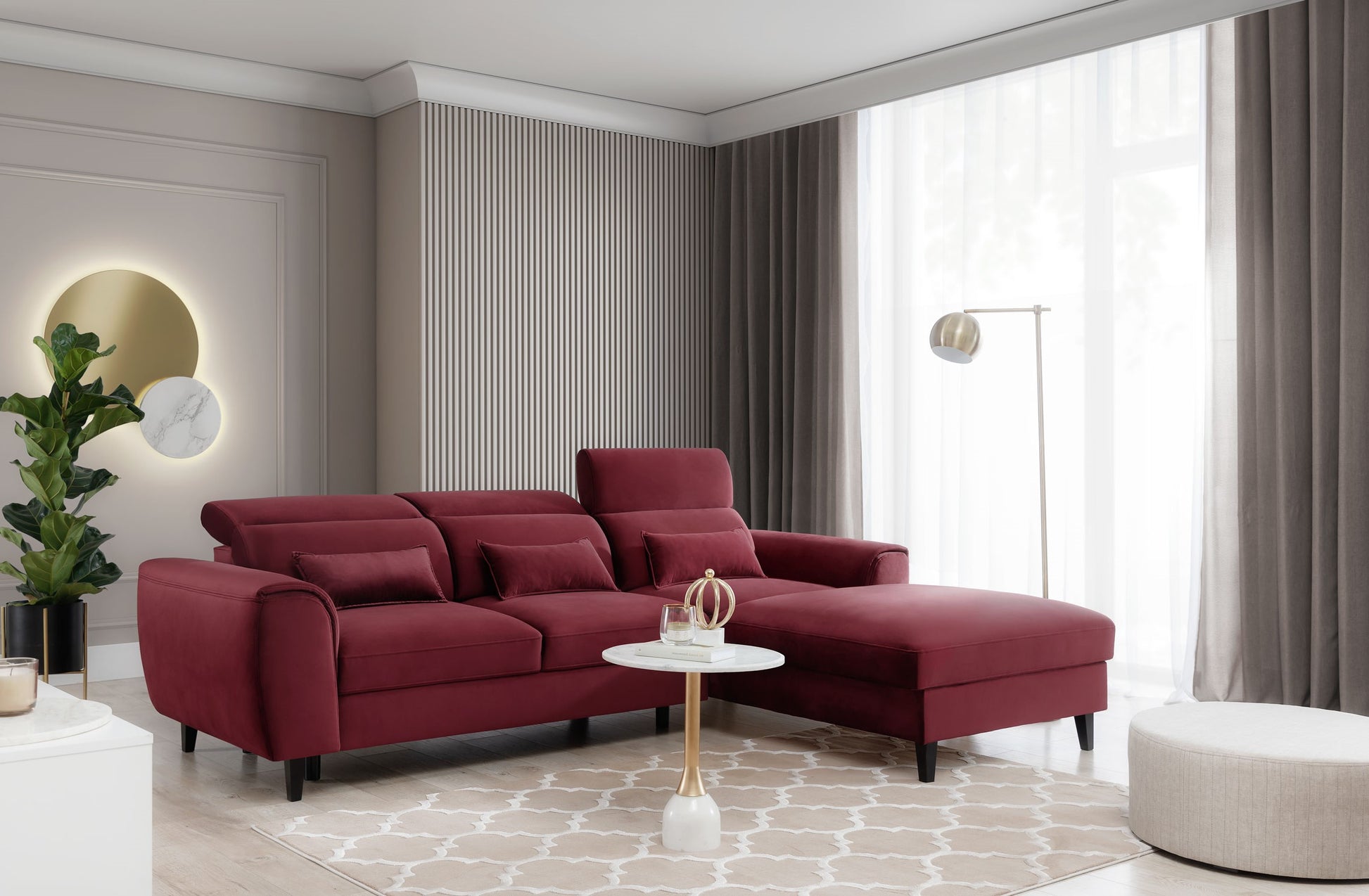 Corner Sleeper Sofa Scarborough 18 | size: Width: 267cm, Height: 100cm, Depth: 196cm | color: Loco | image: 1 | variant: 1015446