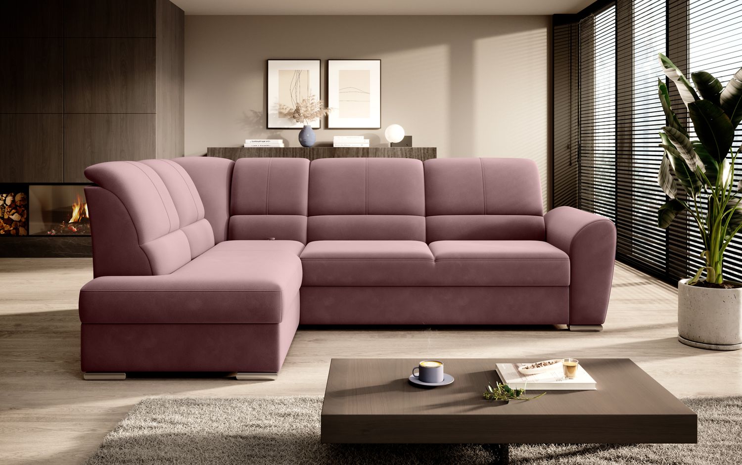 Corner Sleeper Sofa Siber 25 | size: Width: 270cm, Height: 93cm, Depth: 186cm | color: Velvetmat | image: 1 | variant: 1015293