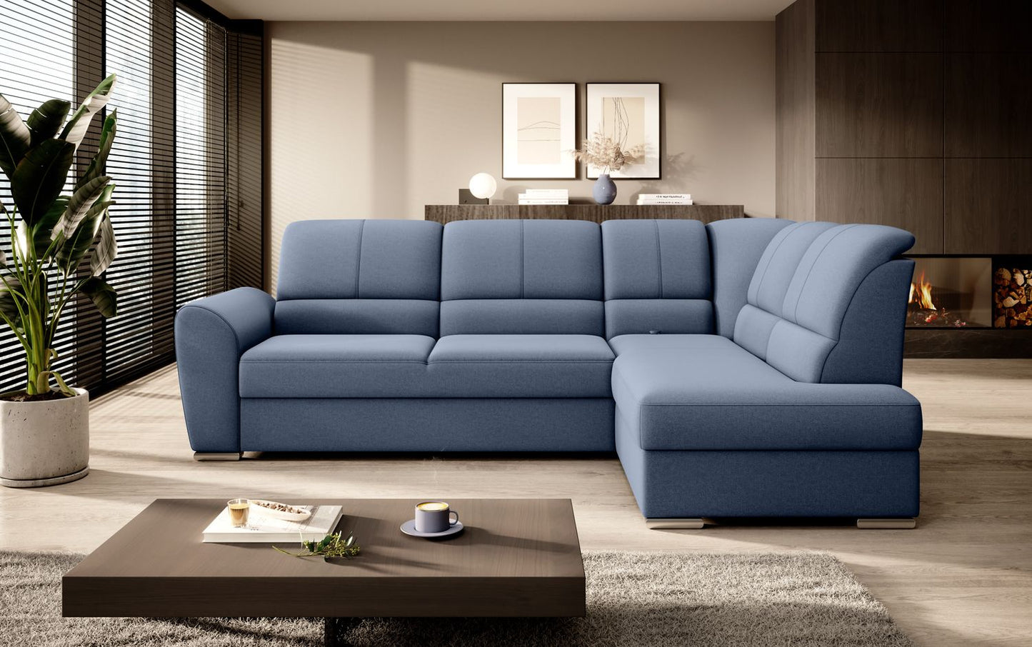 Corner Sleeper Sofa Siber 74 | size: Width: 270cm, Height: 93cm, Depth: 186cm | color: Gojo | image: 1 | variant: 1015342