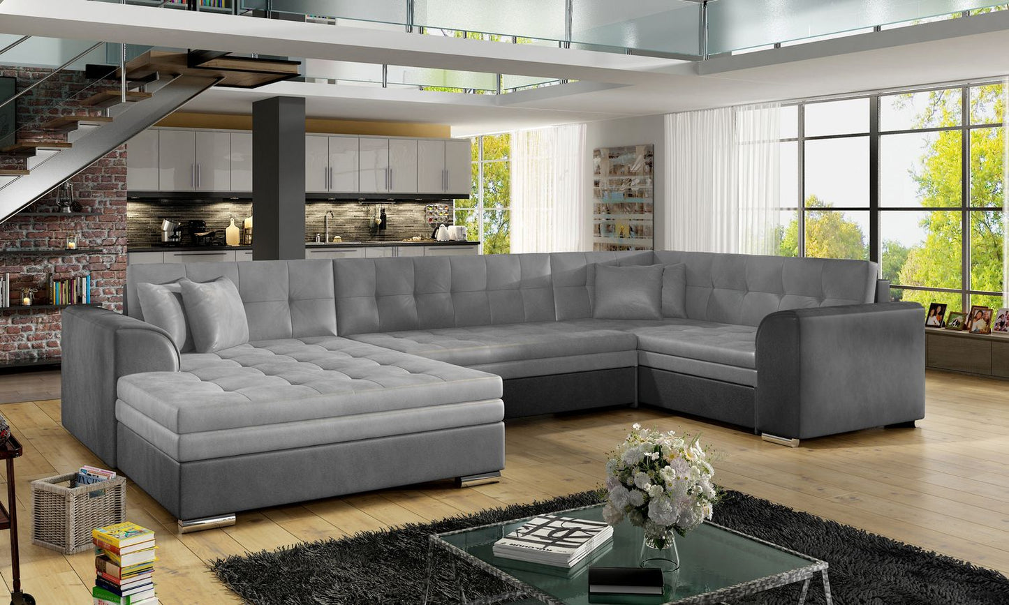 Corner Sleeper Sofa St Ives 4 | size: Width: 338cm, Height: 78cm, Depth: 189cm | color: Monolith | image: 1 | variant: 1016371