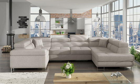 Corner Sleeper Sofa Stamford 24 | size: Width: 202cm, Height: 90cm, Depth: 58cm | color: Cover | image: 1 | variant: 1016730