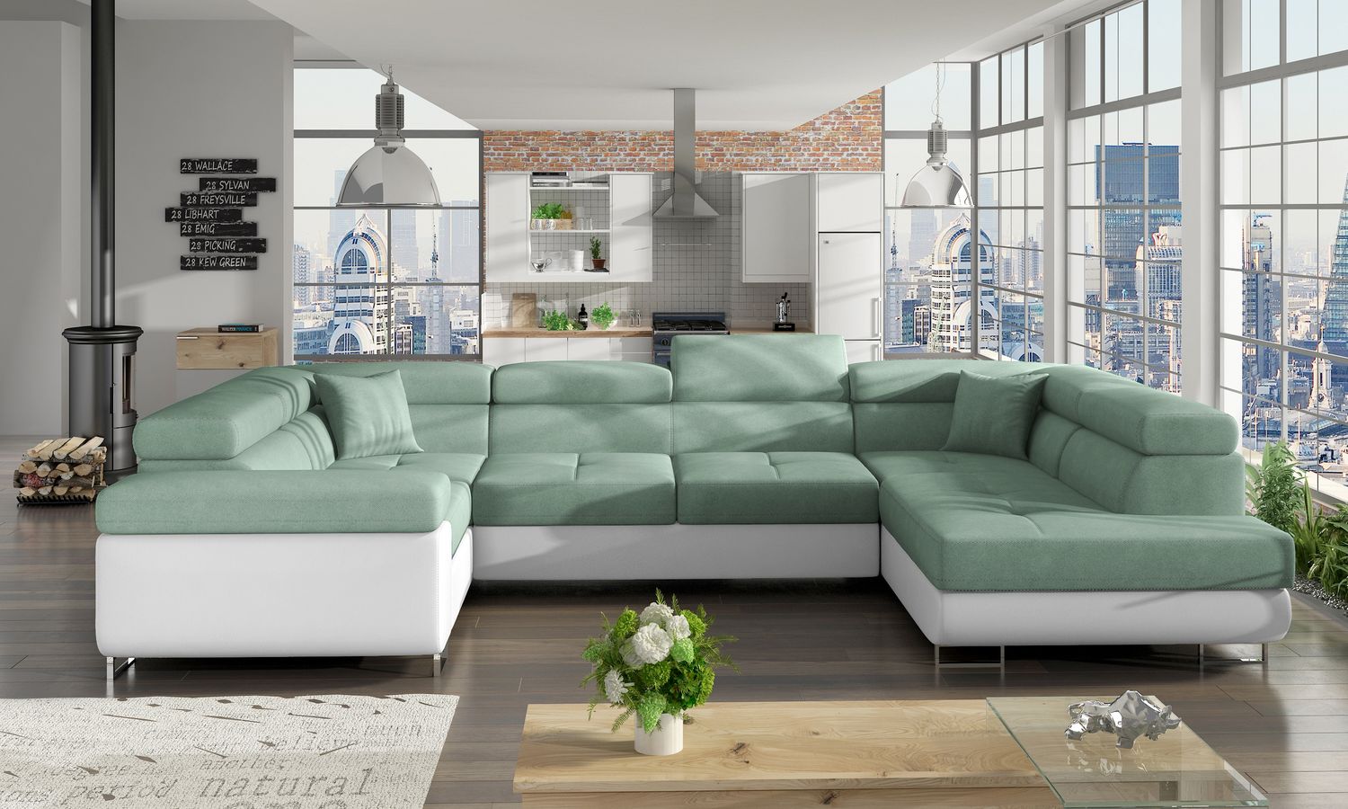 Corner Sleeper Sofa Stamford 6 | size: Width: 202cm, Height: 90cm, Depth: 58cm | color: Soft/Soro | image: 1 | variant: 1016712
