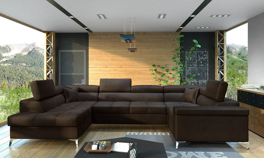 Corner Sleeper Sofa Thiago 36 | size: Width: 208cm, Height: 88cm, Depth: 43cm | color: Monolith | image: 1 | variant: 1016504