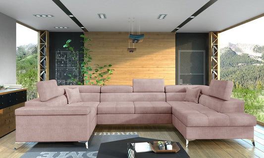Corner Sleeper Sofa Thiago 4 | size: Width: 208cm, Height: 88cm, Depth: 43cm | color: Omega | image: 1 | variant: 1016472