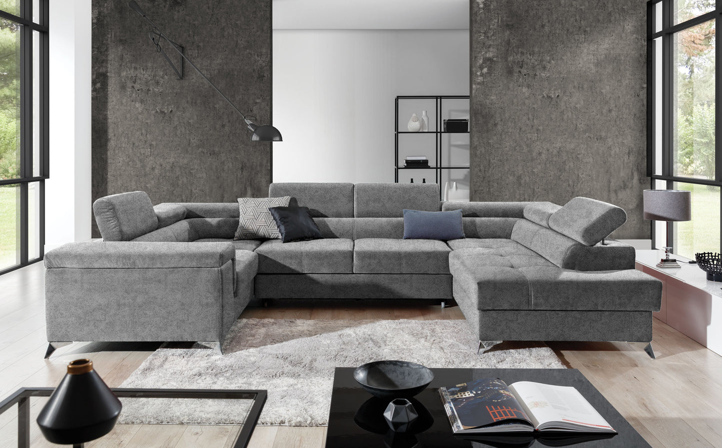 Corner Sleeper Sofa Thiago 46 | size: Width: 208cm, Height: 88cm, Depth: 43cm | color: Gusto | image: 1 | variant: 1016514