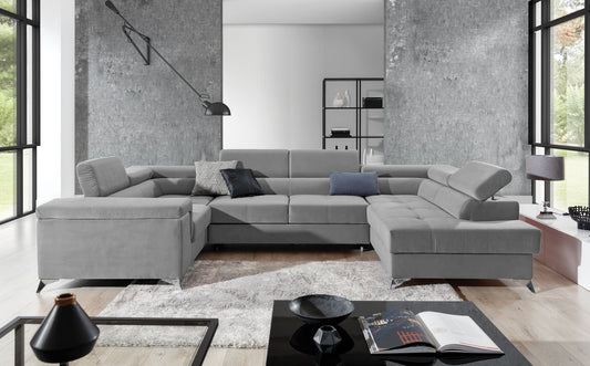 Corner Sleeper Sofa Thiago 52 | size: Width: 208cm, Height: 88cm, Depth: 43cm | color: Paros | image: 1 | variant: 1016520