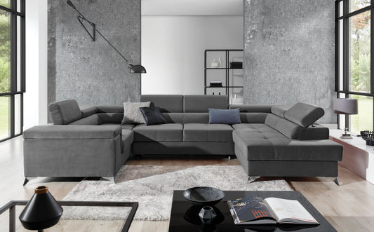 Corner Sleeper Sofa Thiago 54 | size: Width: 208cm, Height: 88cm, Depth: 43cm | color: Paros | image: 1 | variant: 1016522