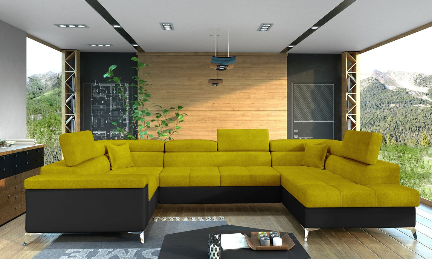 Corner Sleeper Sofa Thiago | size: Width: 208cm, Height: 88cm, Depth: 43cm | color: Omega/Soft | image: 1 | variant: 1016468