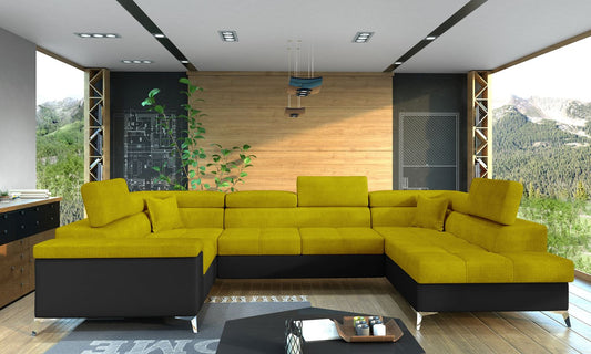 Corner Sleeper Sofa Thiago | size: Width: 208cm, Height: 88cm, Depth: 43cm | color: Omega/Soft | image: 1 | variant: 1016468