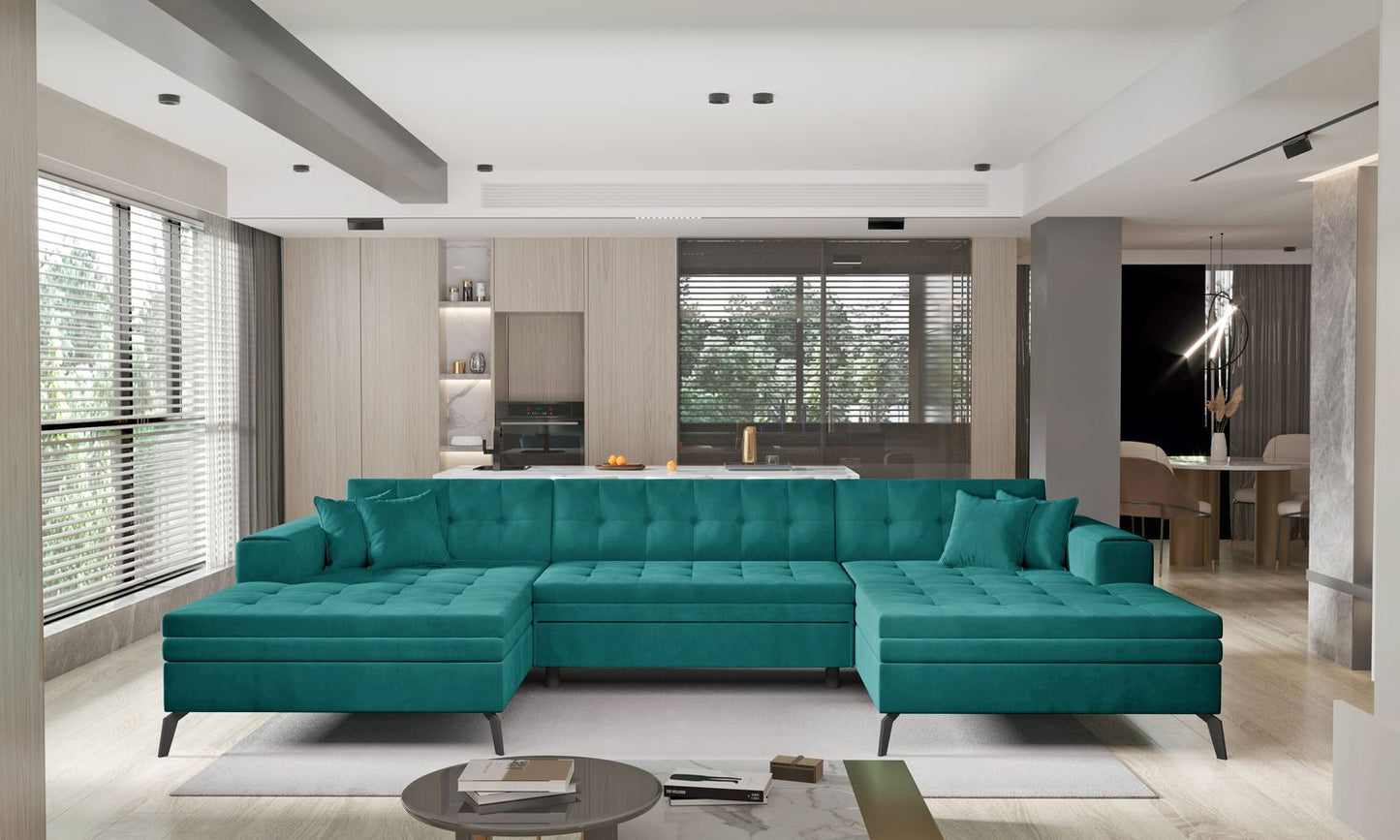 Corner Sleeper Sofa Vertizo 14 | size: Width: 350cm, Height: 93cm, Depth: 170cm | color: Velvetmat | image: 1 | variant: 1015416