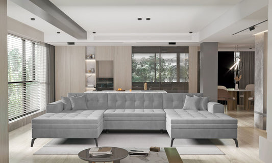 Corner Sleeper Sofa Vertizo | size: Width: 350cm, Height: 93cm, Depth: 170cm | color: Nube | image: 1 | variant: 1015402