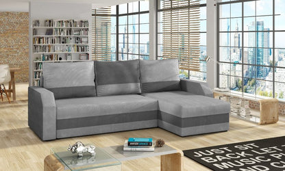 Corner Sleeper Sofa Warwick | size: Width: 237cm, Height: 90cm, Depth: 150cm | color: Gray | image: 0 | variant: 1008939