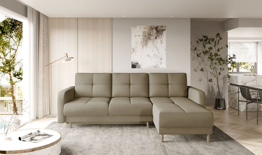 Corner Sleeper Sofa West Braemar 25 | size: Width: 240cm, Height: 90cm, Depth: 165cm | color: Nube | image: 1 | variant: 1016108
