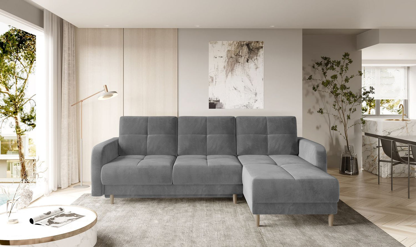 Corner Sleeper Sofa West Braemar 7 | size: Width: 240cm, Height: 90cm, Depth: 165cm | color: Velvetmat | image: 1 | variant: 1016090