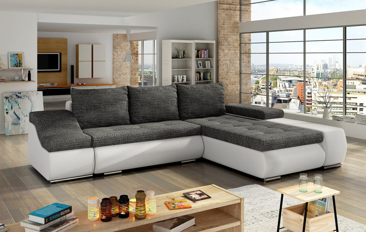 Corner Sleeper Sofa West St Denis | size: Width: 296cm, Height: 88cm, Depth: 53cm | color: Berlin/Soft | image: 1 | variant: 1009438