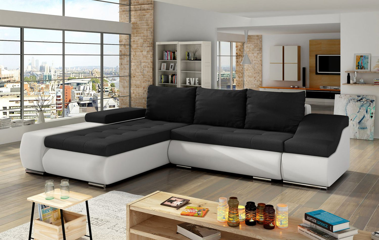 Corner Sleeper Sofa West St Denis | size: Width: 296cm, Height: 88cm, Depth: 53cm | color: Sawana/Soft | image: 1 | variant: 1009432