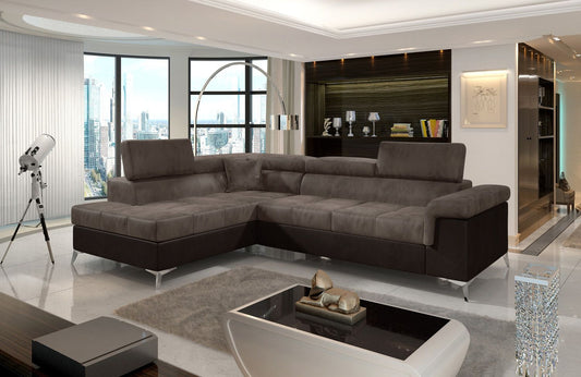 Corner Sleeper Sofa Whitby 48 | size: Width: 275cm, Height: 90cm, Depth: 202cm | color: Monolith | image: 1 | variant: 1016497