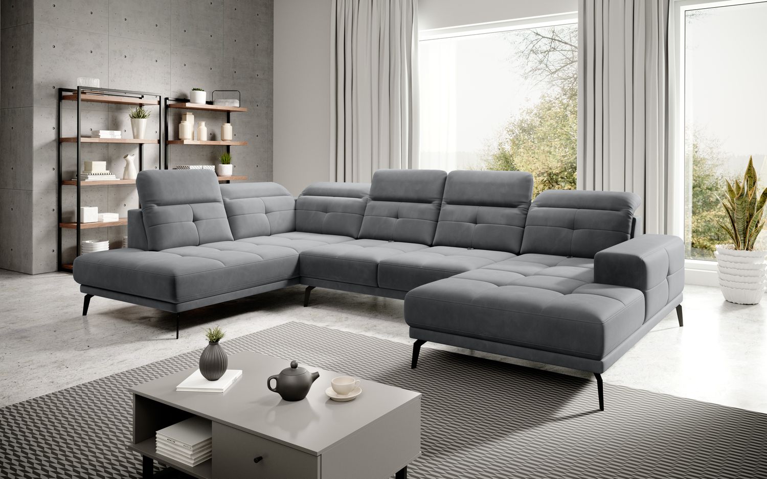 Corner Sofa Alnwick 12 | size: Width: 350cm, Height: 107cm, Depth: 205cm | color: Sola | image: 1 | variant: 1015270