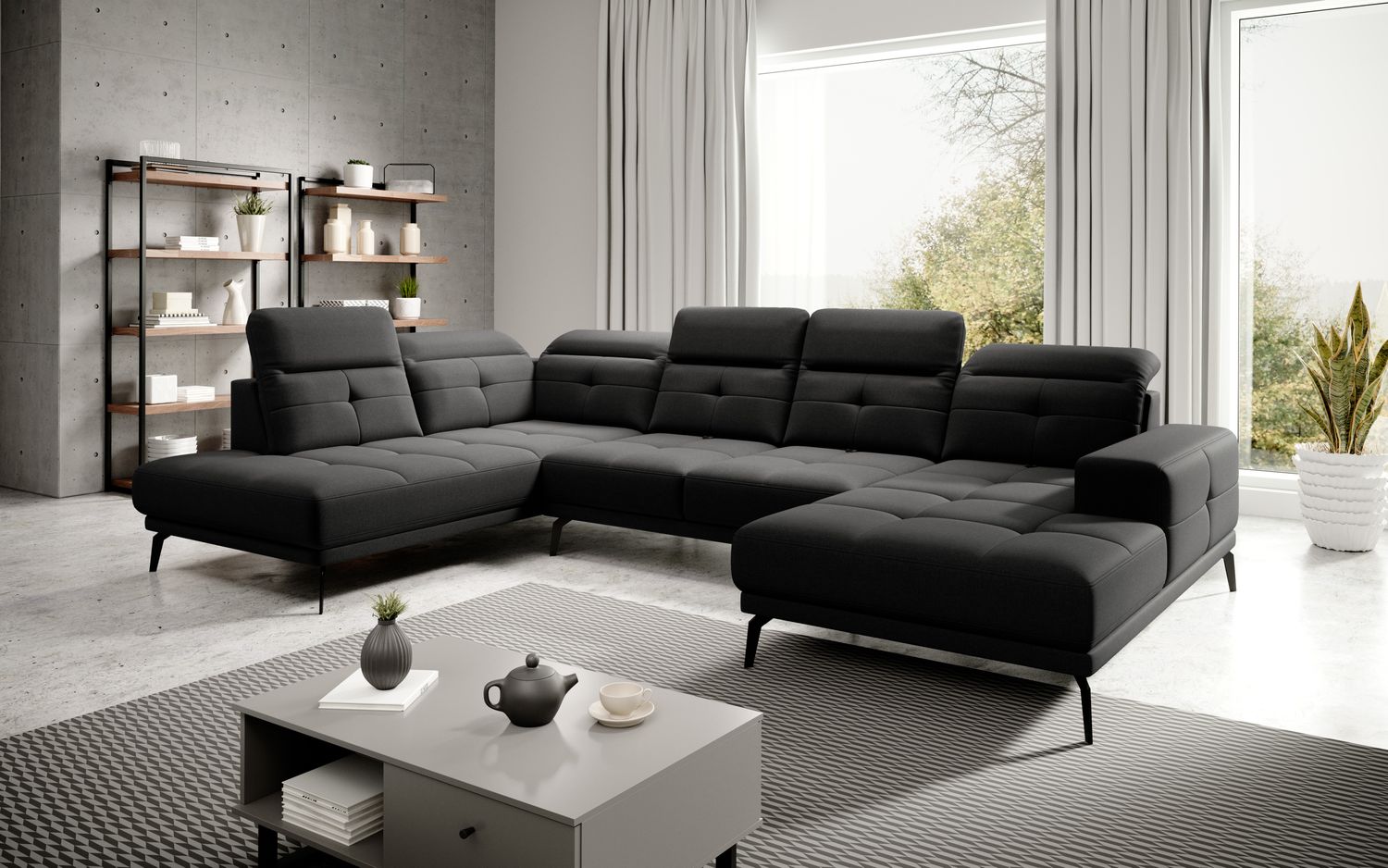 Corner Sofa Alnwick 22 | size: Width: 350cm, Height: 107cm, Depth: 205cm | color: Vero | image: 1 | variant: 1015280