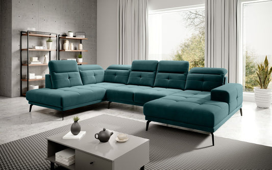 Corner Sofa Alnwick 40 | size: Width: 350cm, Height: 107cm, Depth: 205cm | color: Velvetmat | image: 1 | variant: 1015298