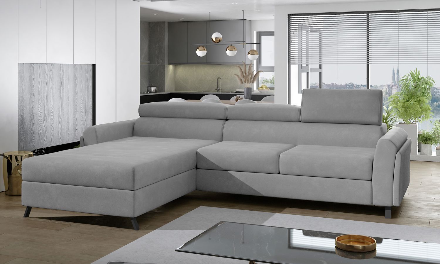 Corner Sofa Ashby 13 | size: Width: 300cm, Height: 98cm, Depth: 190cm | color: Paros | image: 1 | variant: 1017070
