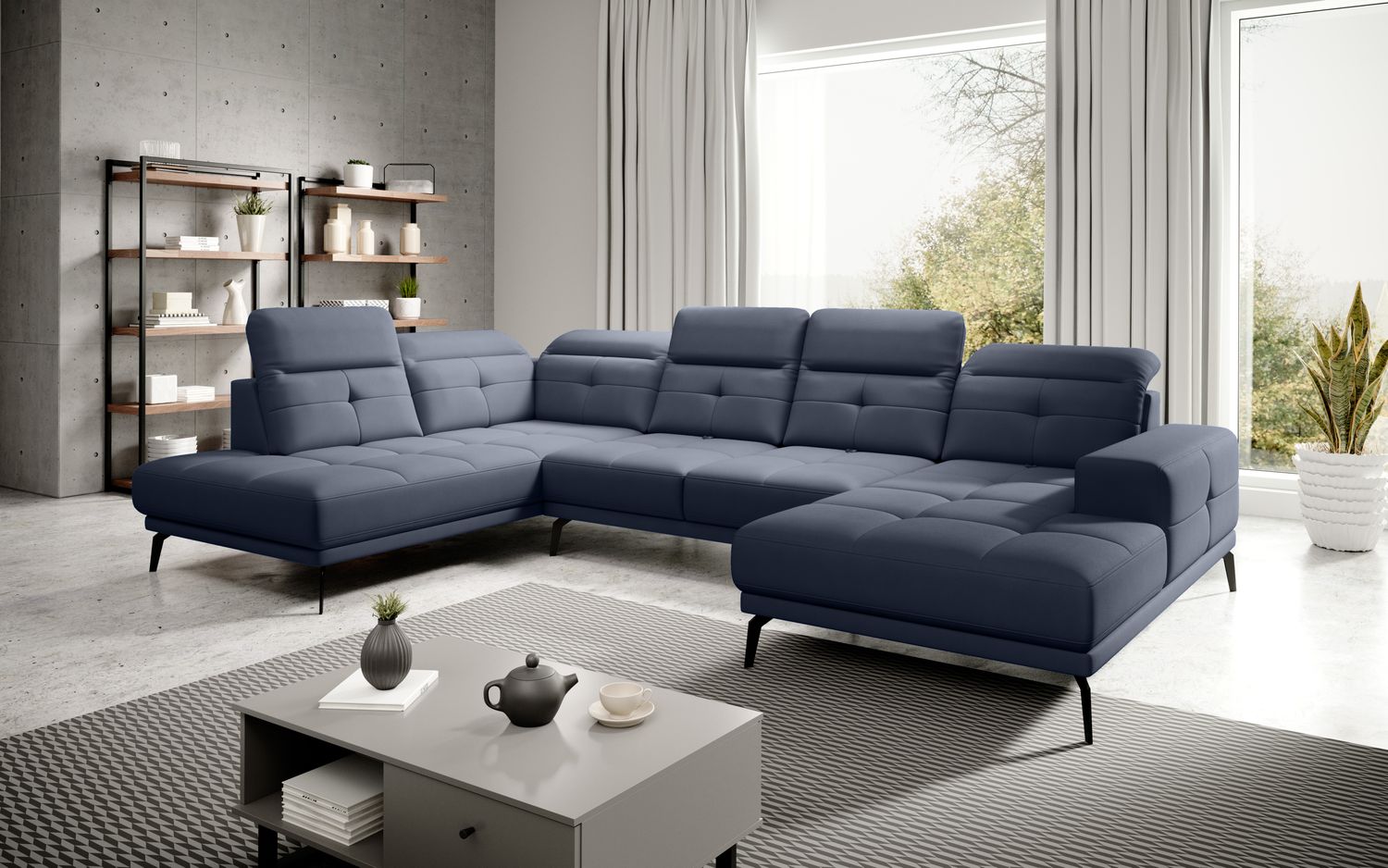 Corner Sofa Bretan 44 | size: Width: 350cm, Height: 107cm, Depth: 205cm | color: Poco | image: 1 | variant: 1014356