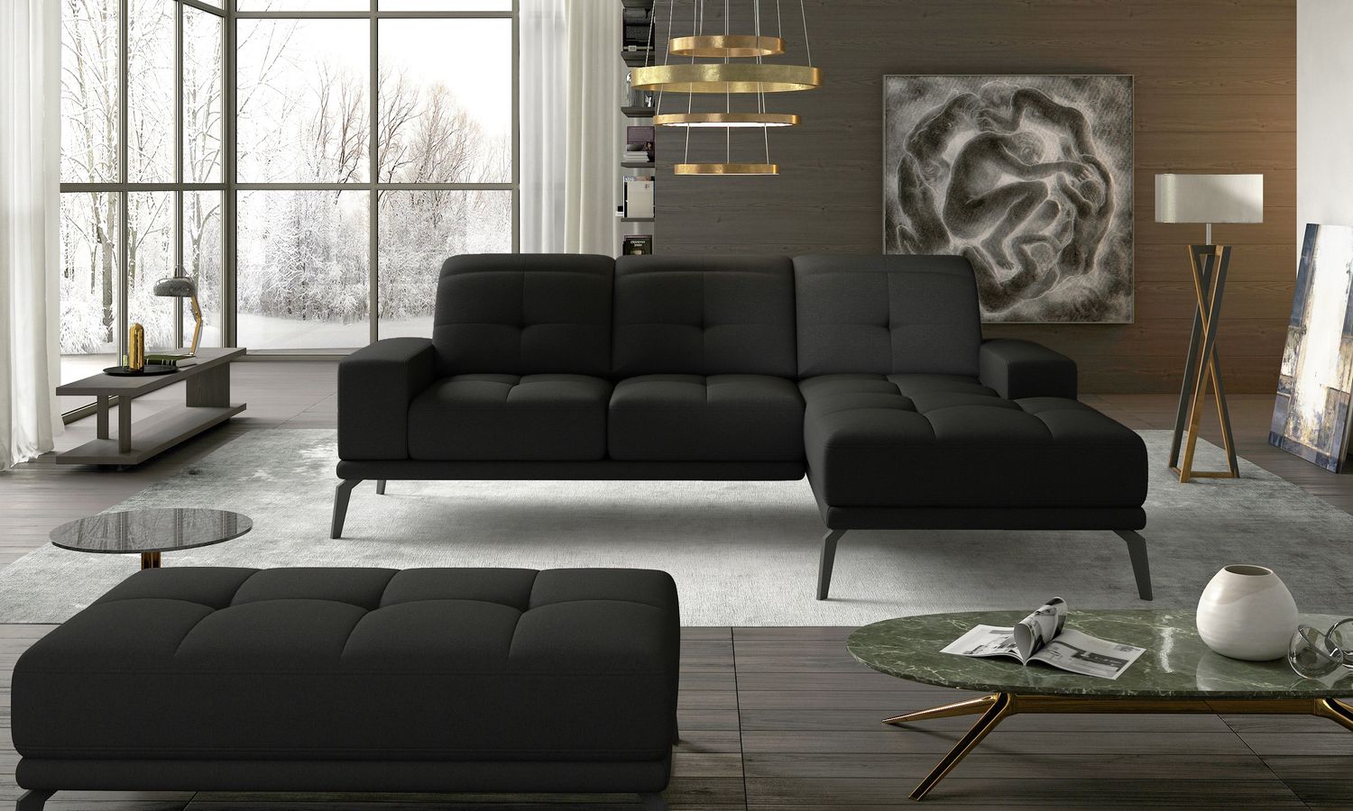 Corner Sofa East Piacenza 25 | size: Width: 265cm, Height: 98cm, Depth: 53cm | color: Sawana | image: 1 | variant: 1017497