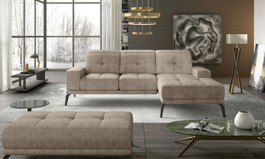 Corner Sofa East Piacenza 3 | size: Width: 265cm, Height: 98cm, Depth: 53cm | color: Dora | image: 1 | variant: 1017475