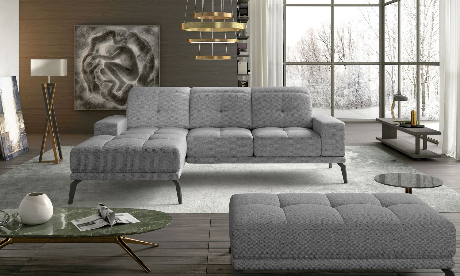 Corner Sofa East Piacenza 43 | size: Width: 265cm, Height: 98cm, Depth: 53cm | color: Grande | image: 1 | variant: 1017515