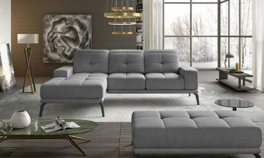 Corner Sofa East Piacenza 50 | size: Width: 265cm, Height: 98cm, Depth: 53cm | color: Monolith | image: 1 | variant: 1017522