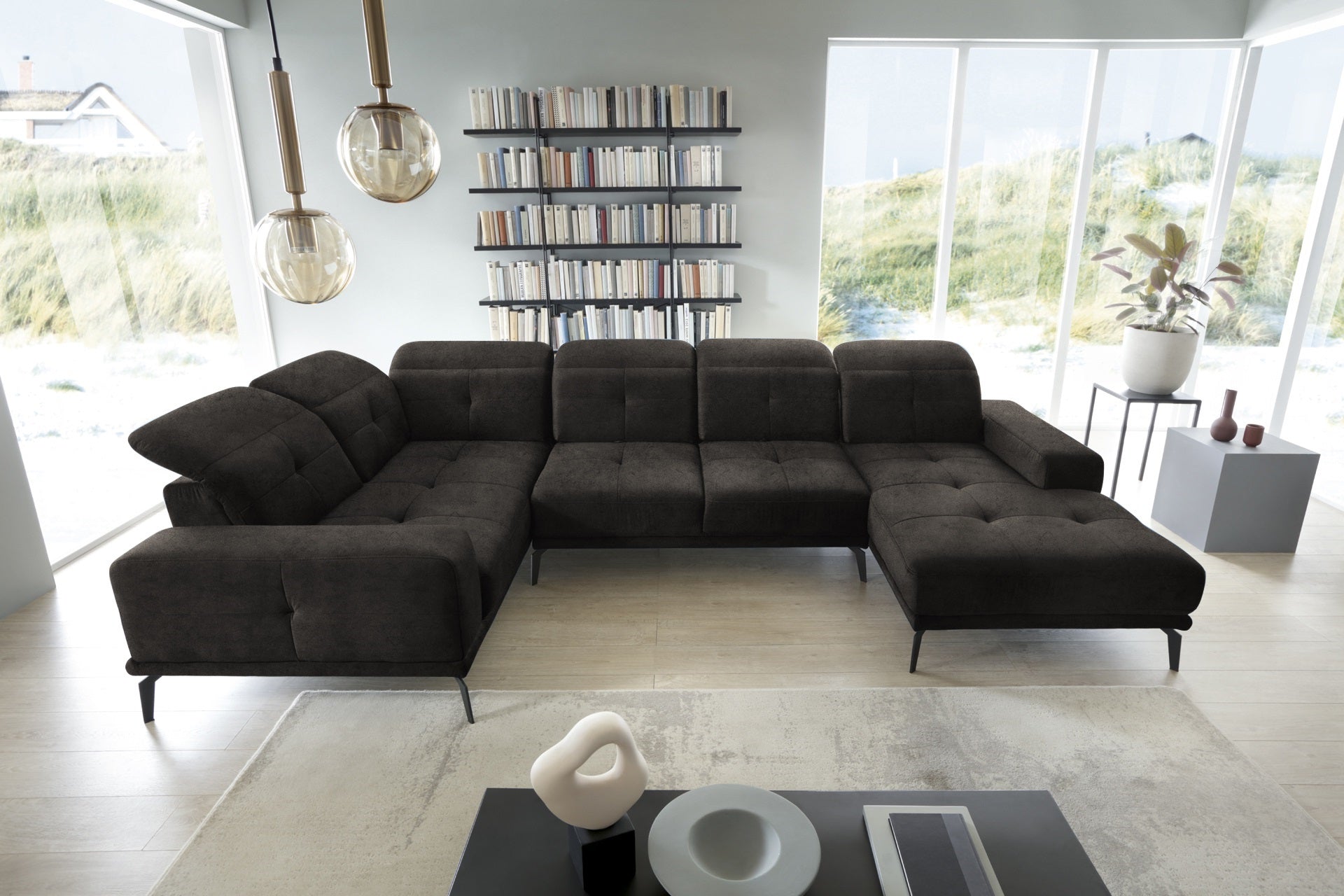 Corner Sofa Louth 10 | size: Width: 350cm, Height: 77cm, Depth: 201cm | color: Loco | image: 1 | variant: 1015887