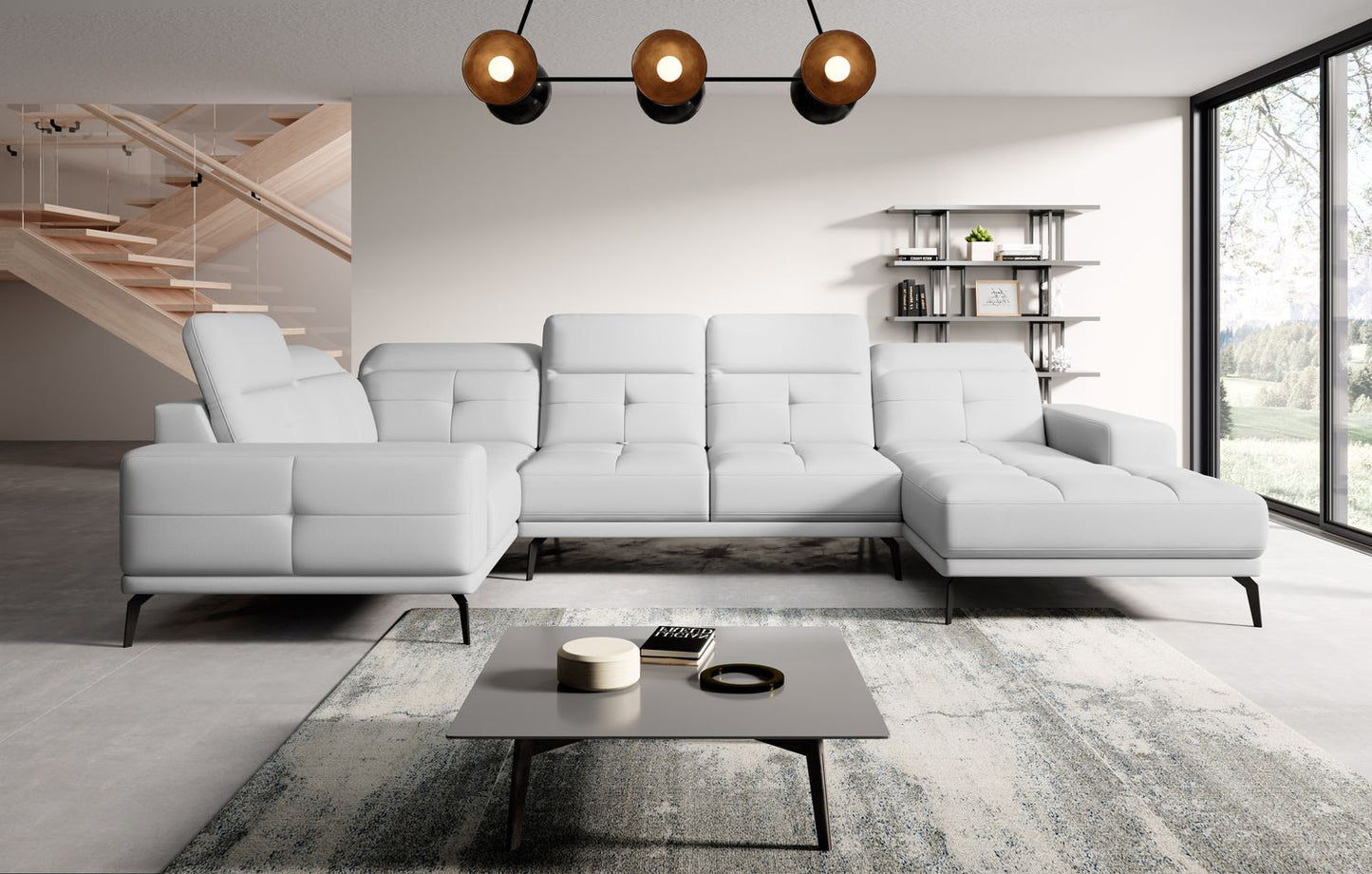 Corner Sofa Louth 31 | size: Width: 350cm, Height: 77cm, Depth: 201cm | color: Softis | image: 1 | variant: 1015908