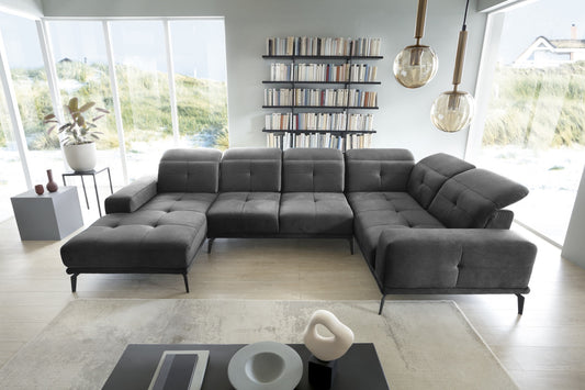 Corner Sofa Louth 74 | size: Width: 350cm, Height: 77cm, Depth: 201cm | color: Nube | image: 1 | variant: 1015951