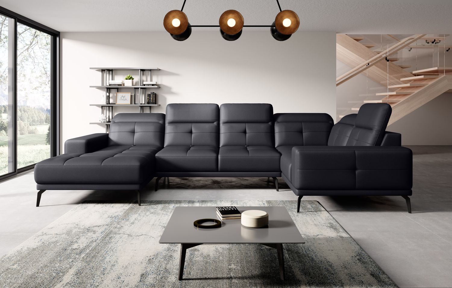 Corner Sofa Louth 89 | size: Width: 350cm, Height: 77cm, Depth: 201cm | color: Softis | image: 1 | variant: 1015966