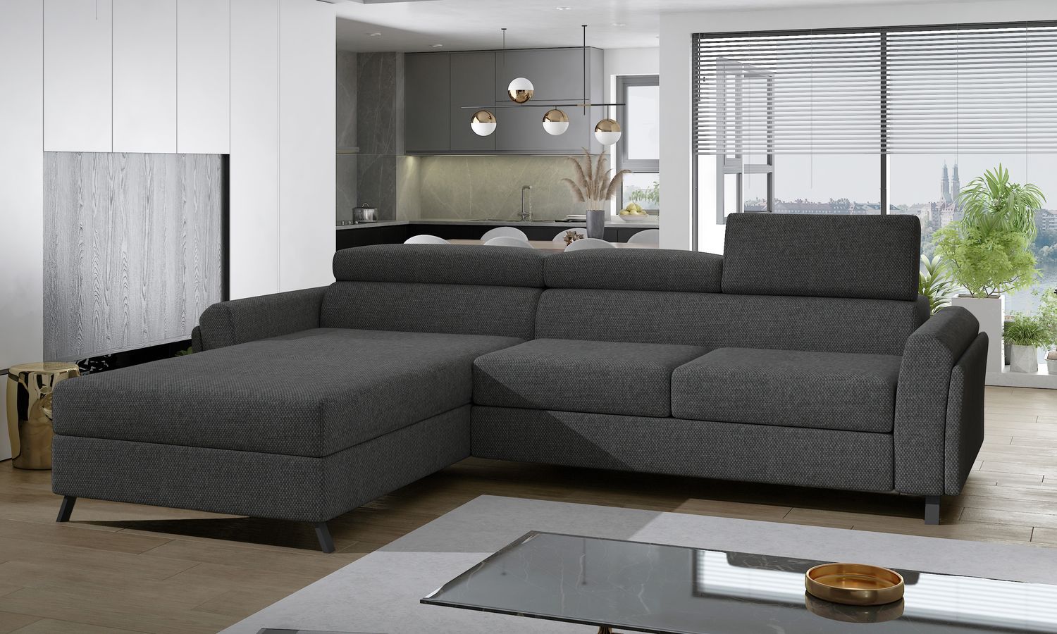 Corner Sofa Mariall | size: Width: 300cm, Height: 98cm, Depth: 190cm | color: Inari | image: 1 | variant: 1016111