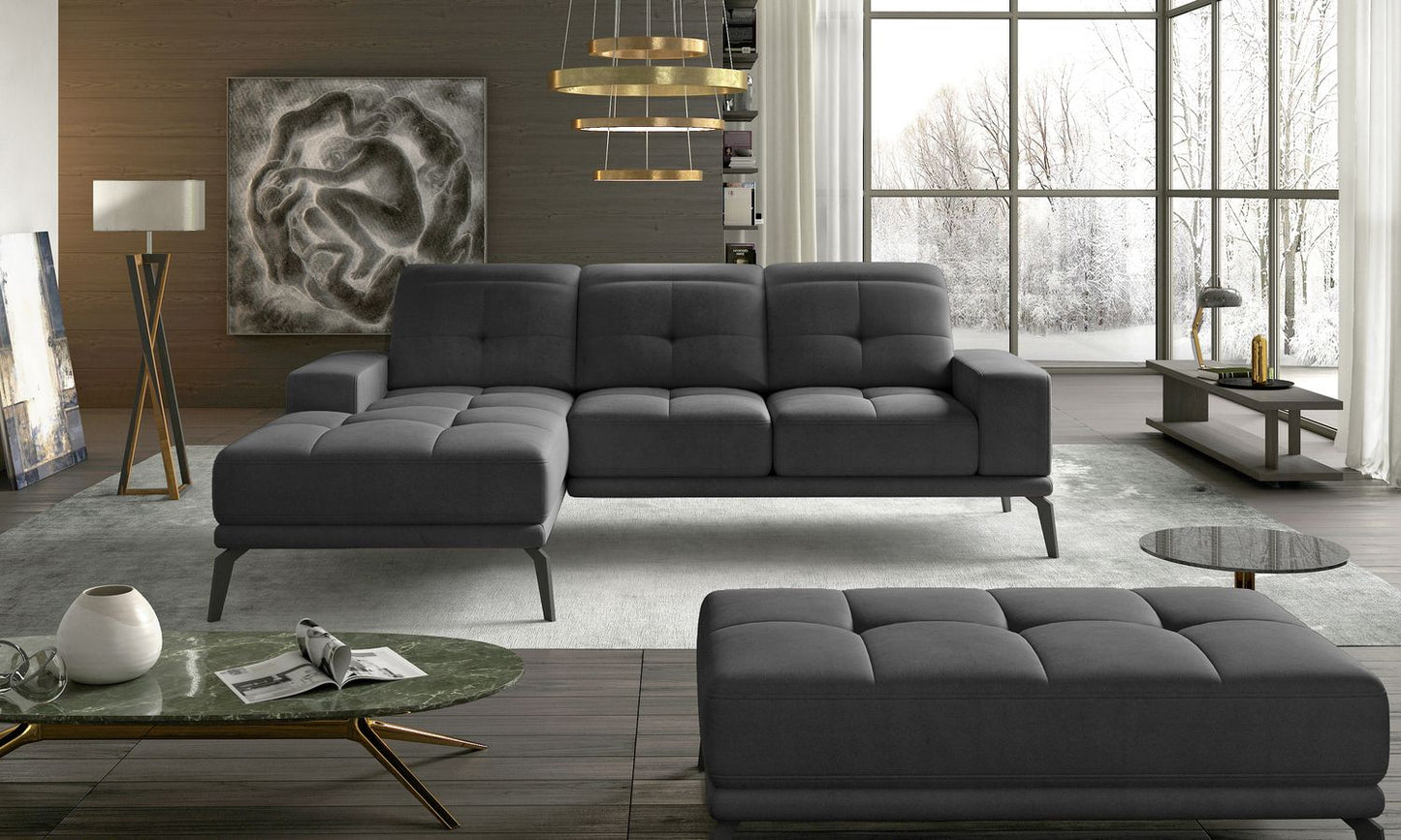 Corner Sofa Torrense 54 | size: Width: 265cm, Height: 98cm, Depth: 53cm | color: Monolith | image: 1 | variant: 1016580