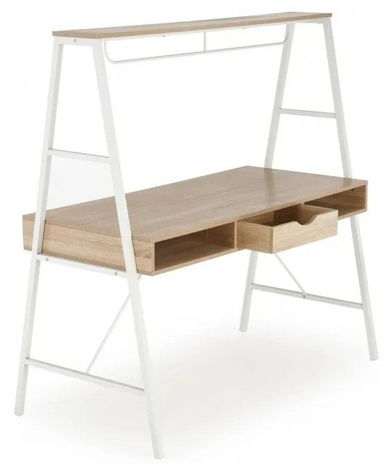 Desk B48 | size: Length: 60cm, Width: 139cm, Height: 140cm | color: Oak | image: 1 | variant: 1012824