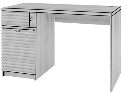 Desk Bisett | size: Length: 60cm, Width: 140cm, Height: 75cm | color: Oak | image: 6 | variant: 1017863