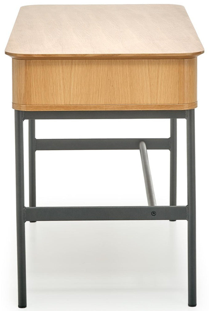 Desk East Brackley | size: Length: 59cm, Width: 117cm, Height: 76cm | color: Oak | image: 2 | variant: 1007529