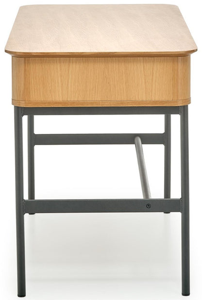 Desk East Brackley | size: Length: 59cm, Width: 117cm, Height: 76cm | color: Oak | image: 2 | variant: 1007529