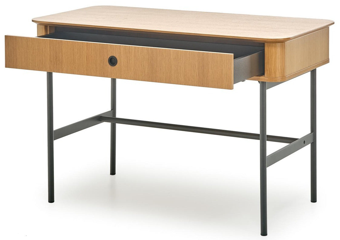 Desk East Brackley | size: Length: 59cm, Width: 117cm, Height: 76cm | color: Oak | image: 4 | variant: 1007529