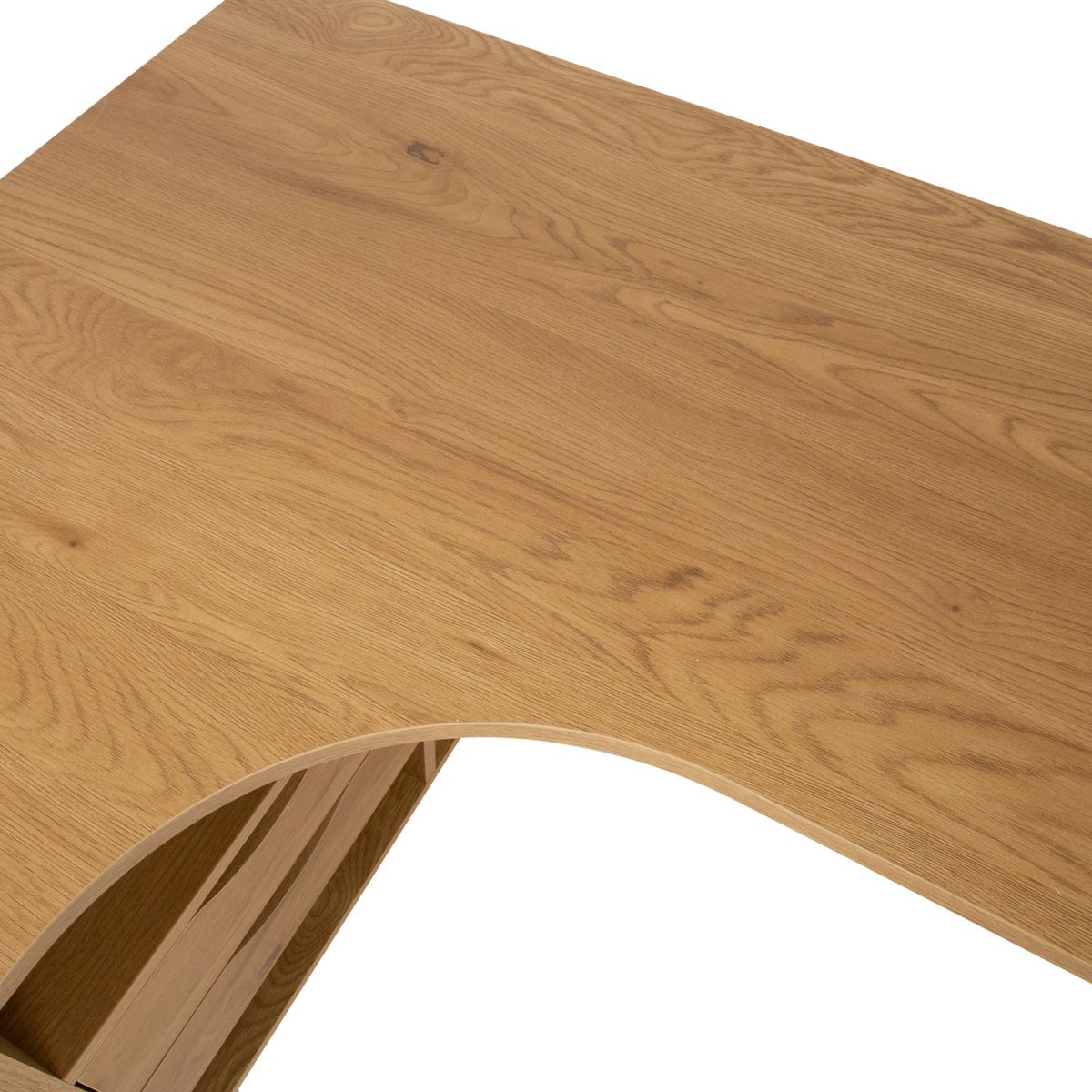 Desk Georgia | size: Length: 80cm, Width: 145cm, Height: 75cm | color: Oak | image: 6 | variant: 1012823